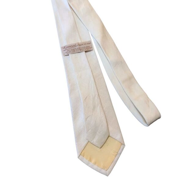 Vintage Gucci Linen Neck Tie - Picture 3 of 4
